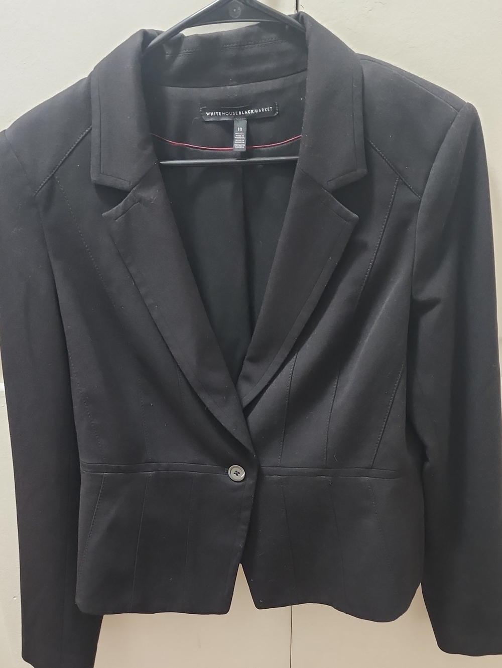 White House Black Market Black Tailored Single-Button Blazer